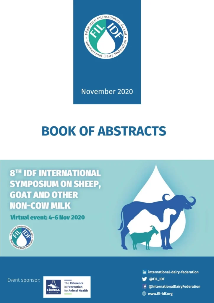 IDF 8th International Symposium on Sheep, Goat and other non-Cow Milk, Brasells, Belgium (2020)