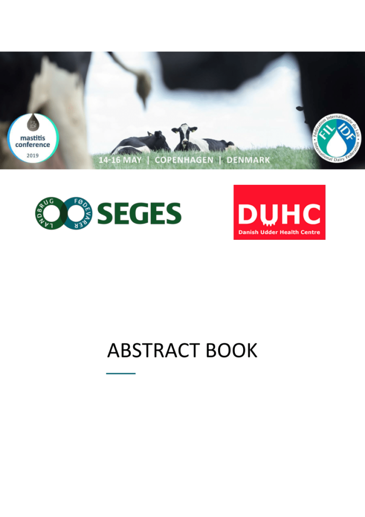 The 7th International IDF Mastitis Conference Copenhagen, Denmark (2019)